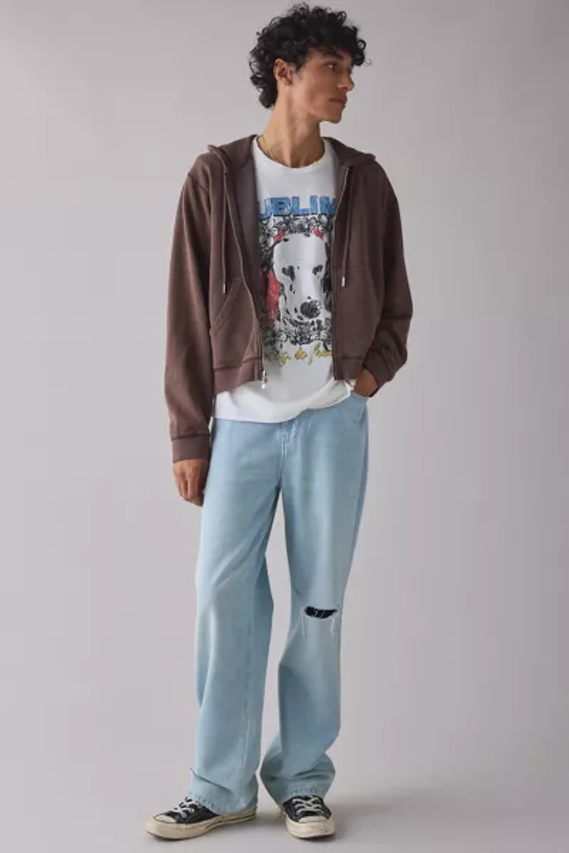 BDG Bonfire Graphic Full Zip Hoodie Sweatshirt