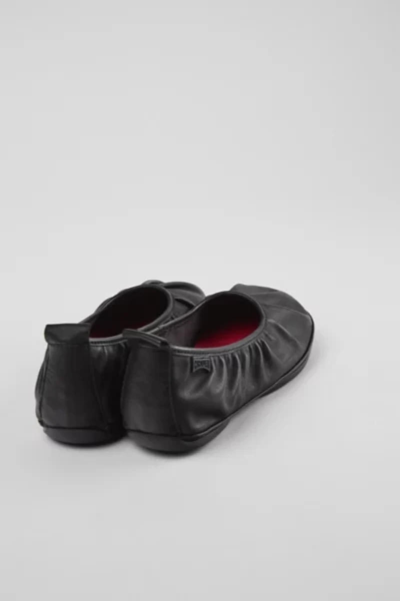 Camper Right Leather Pleated Ballerina Flat