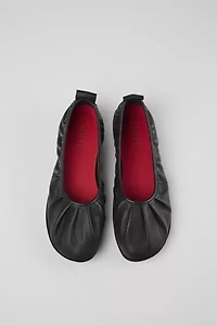 Camper Right Leather Pleated Ballerina Flat