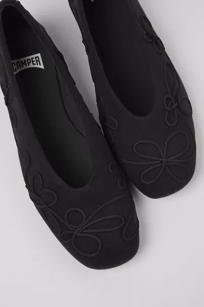 Camper Casi Myra Embroidered Ballerina Flat