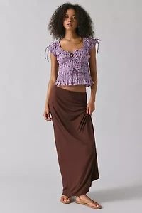 Kimchi Blue Remi Tie-Front Cropped Blouse