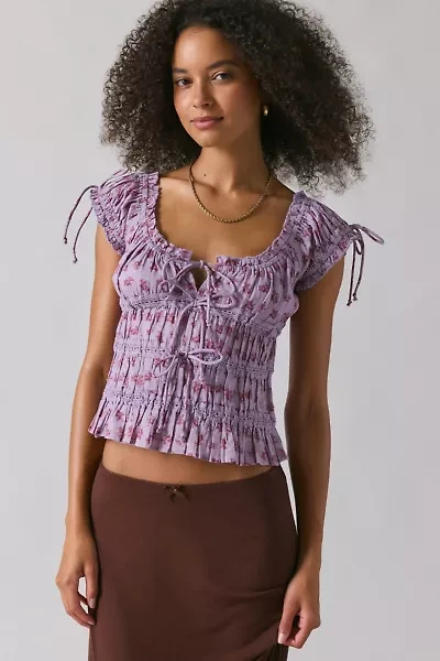 Kimchi Blue Remi Tie-Front Cropped Blouse