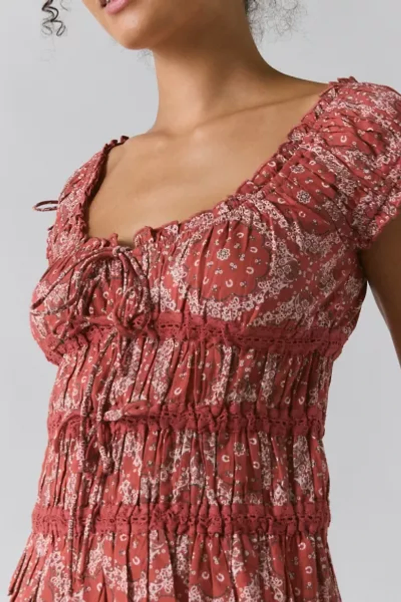 Kimchi Blue Remi Tie-Front Cropped Blouse