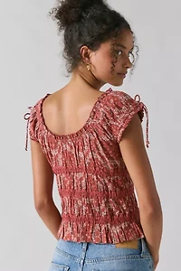 Kimchi Blue Remi Tie-Front Cropped Blouse