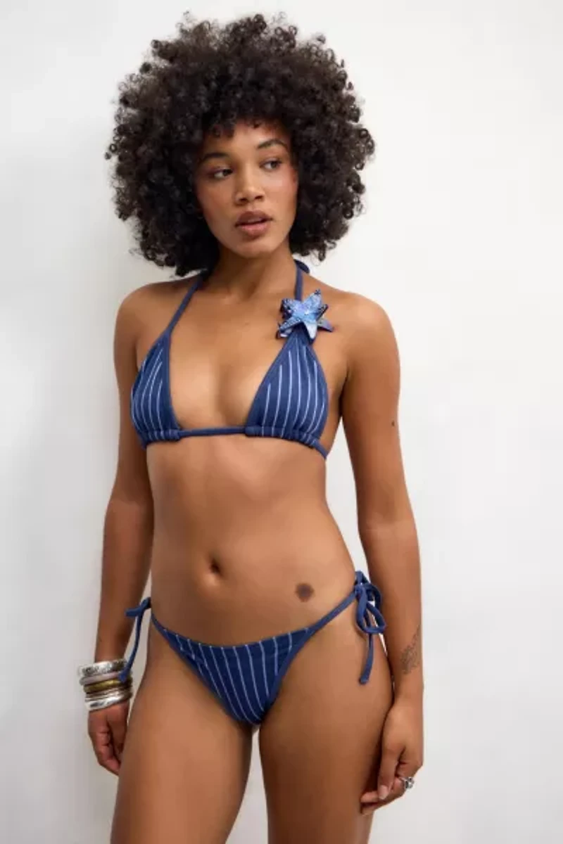 Out From Under Seamless Stripe Triangle Bikini Top
