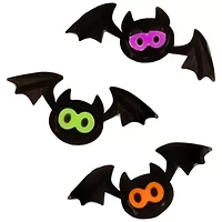 Jack-O-Lantern and Bats Halloween Gel Window Cling Set