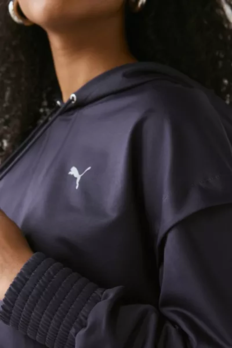 Puma X LaQuan Smith Cropped Hoodie Sweatshirt