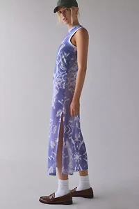 Puma Dare To Printed Mesh Column Midi Dress
