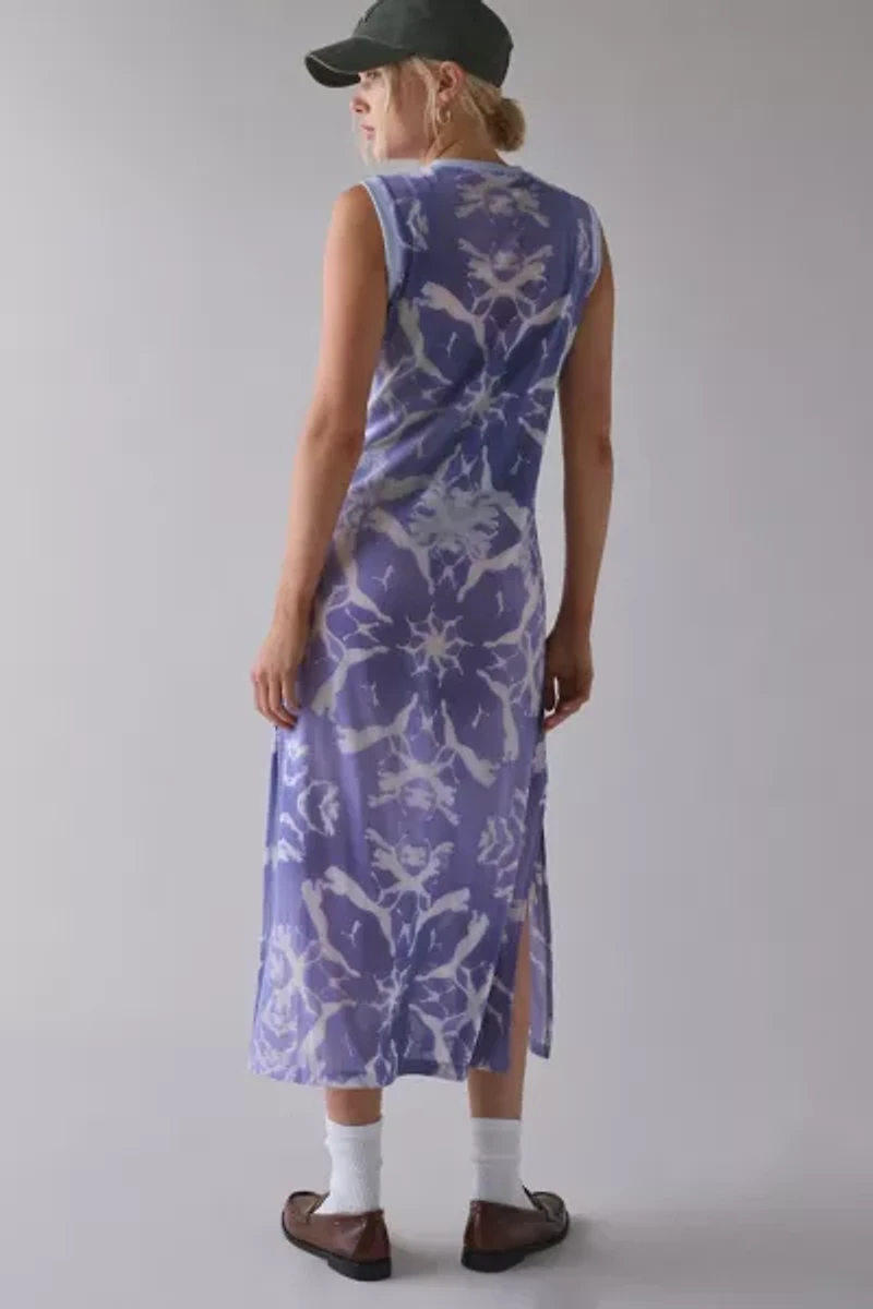 Puma Dare To Printed Mesh Column Midi Dress