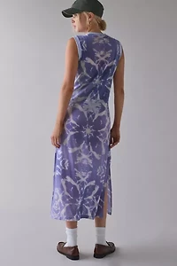 Puma Dare To Printed Mesh Column Midi Dress