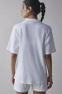 Puma Essential Pointelle Knit Button-Down Shirt
