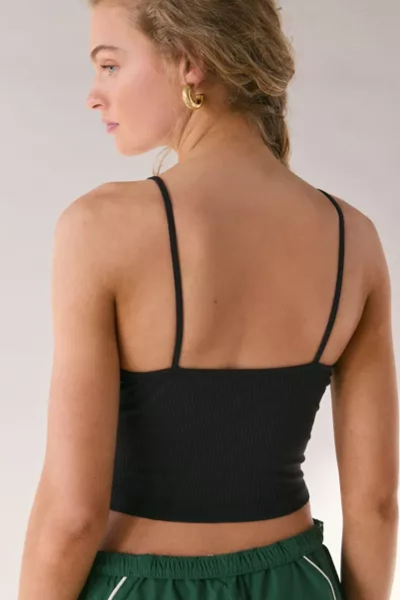 Puma Essentials Ribbed Knit Square Neck Tank Top