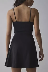 Puma Ribbed Knit Flared Mini Dress