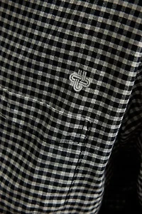 UO Check Pattern Boxy Oxford Shirt