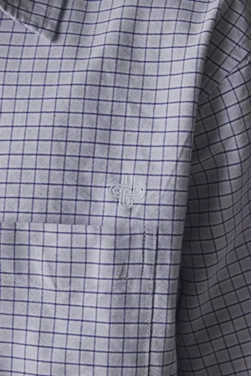 UO Check Pattern Boxy Oxford Shirt