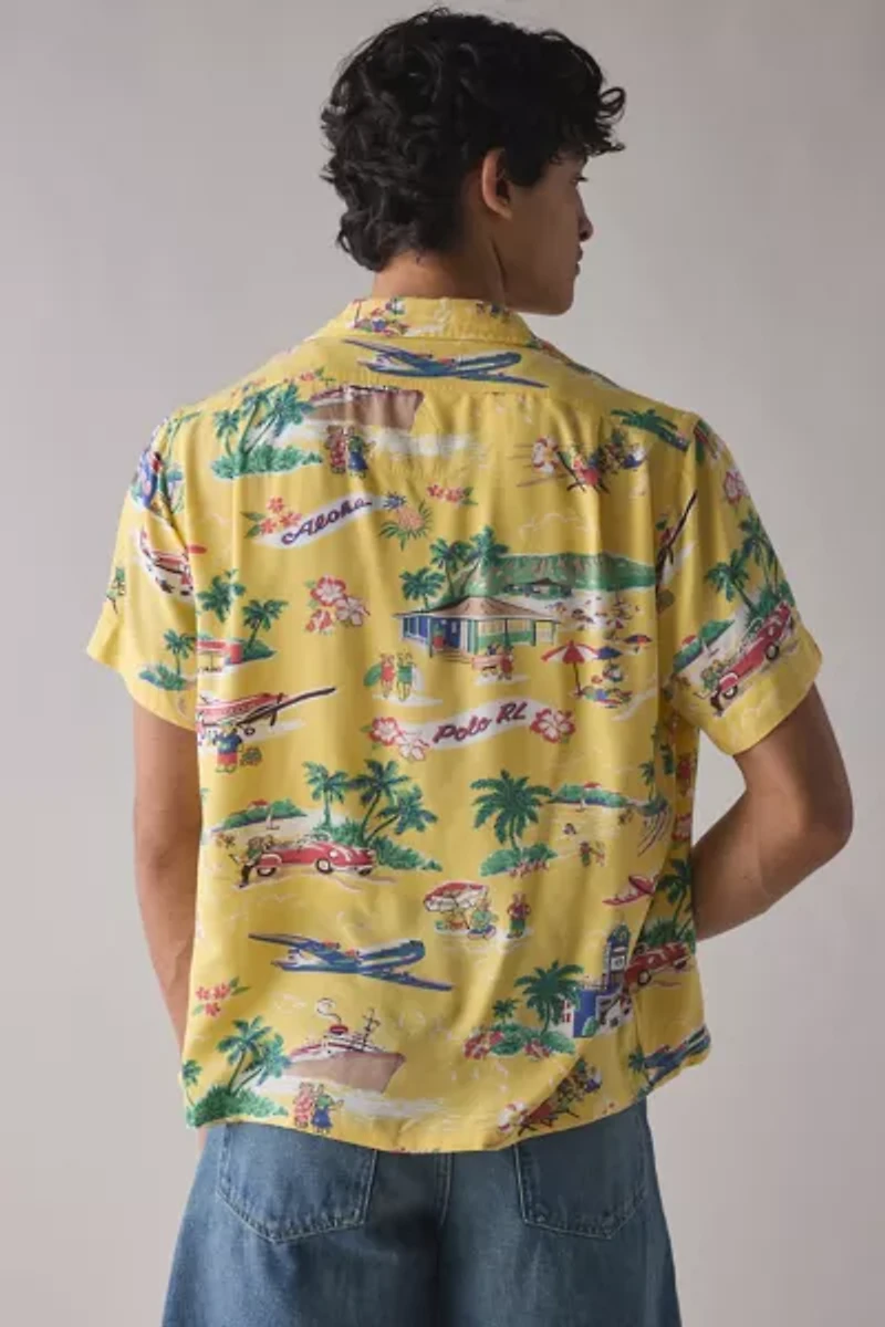Polo Ralph Lauren Bear Pattern Camp Collar Shirt
