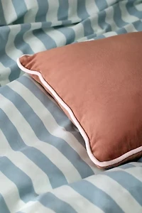 Piped Velvet Throw Pillow