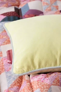 Piped Velvet Throw Pillow