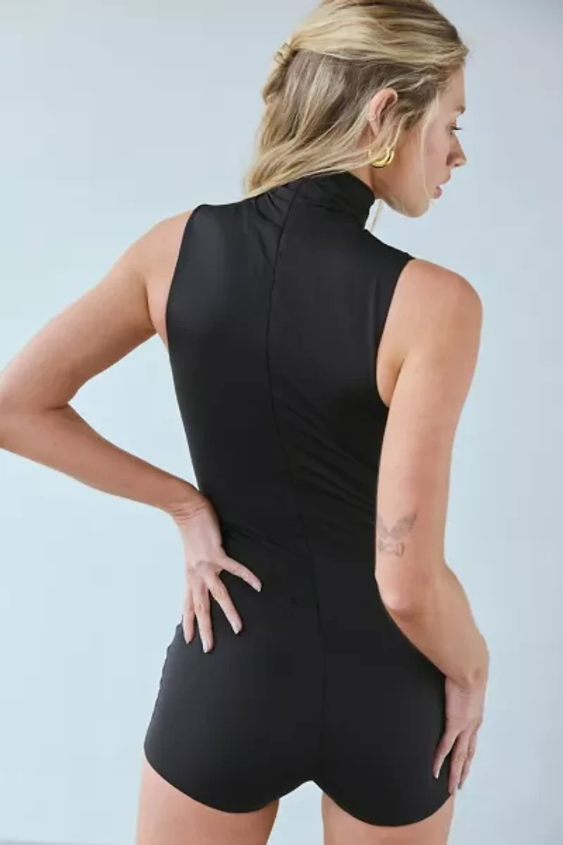 Fantastic Baby Jaida Mockneck Sleeveless Belted Romper