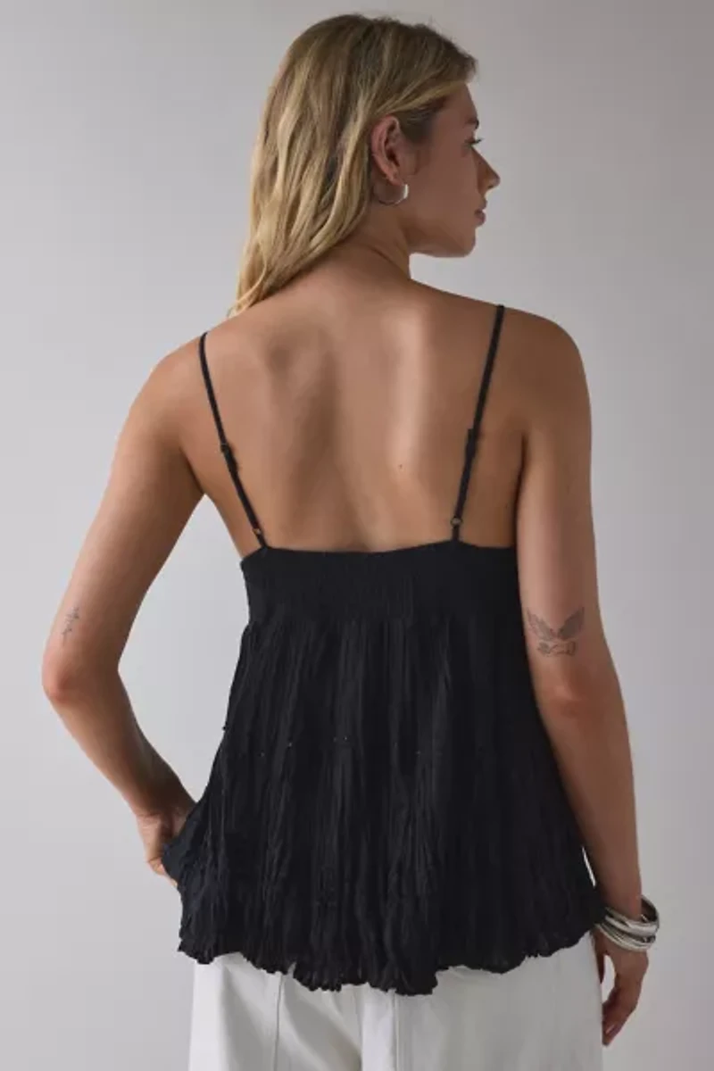 Kimchi Blue Tara Embroidered Cotton Babydoll Cami
