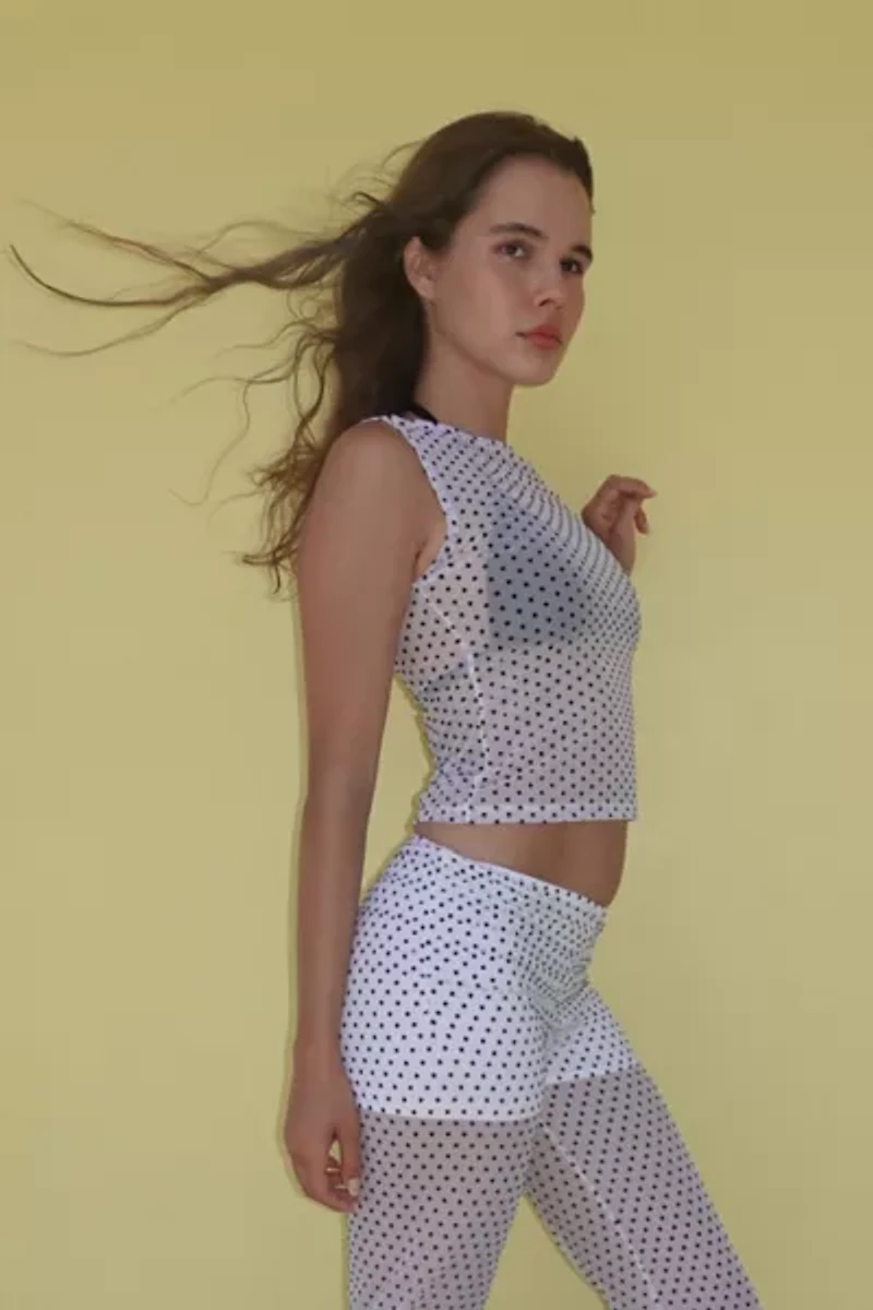 Gigi LA Romy Polka Dot Mesh Top