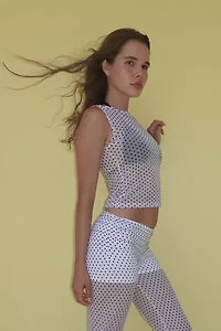 Gigi LA Romy Polka Dot Mesh Top