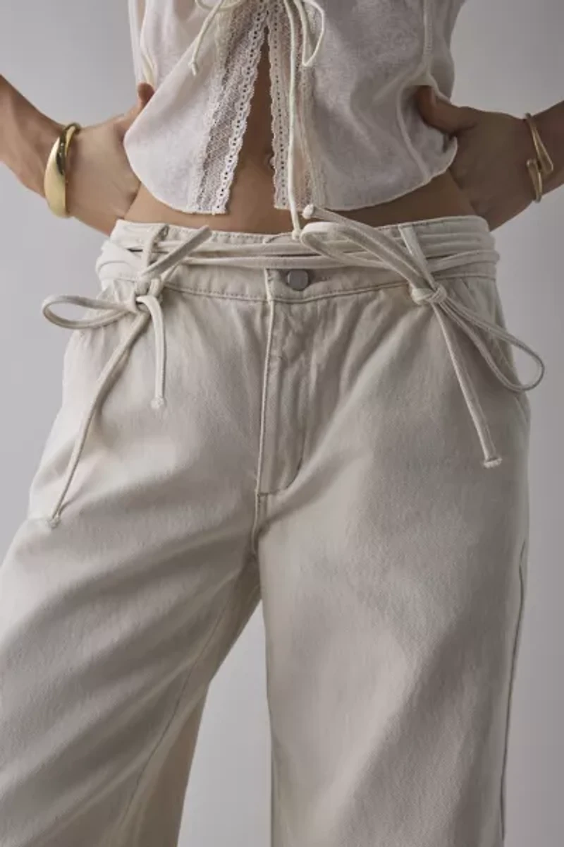 Abrand 99 Bone Baggy Tied-Up Jean
