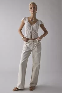 Abrand 99 Bone Baggy Tied-Up Jean