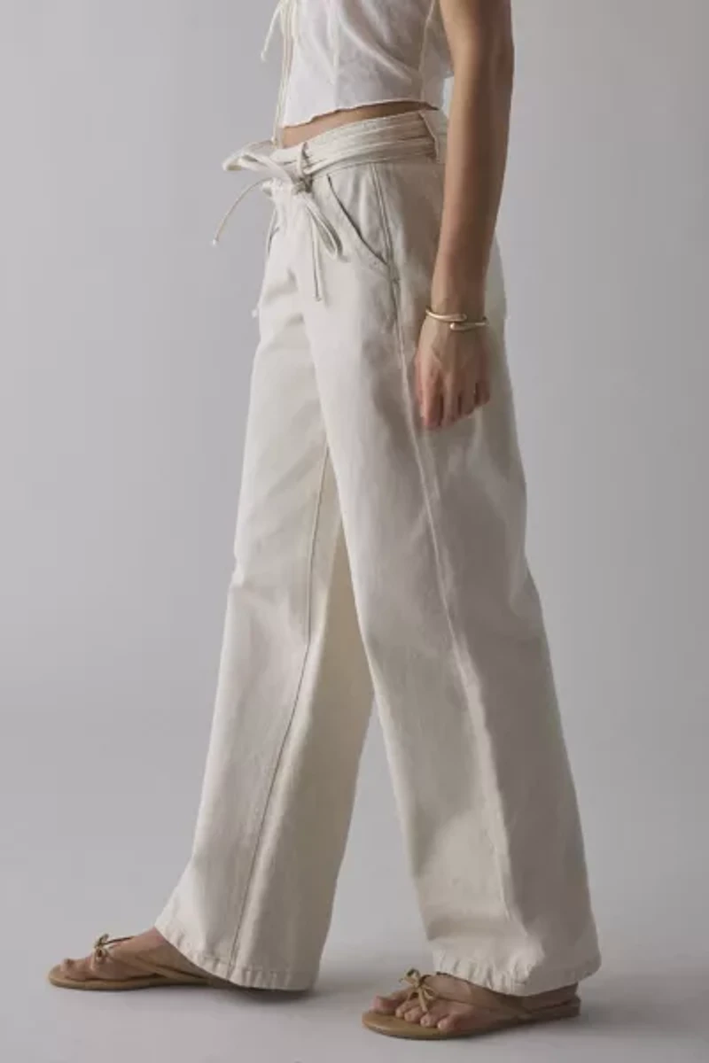 Abrand 99 Bone Baggy Tied-Up Jean