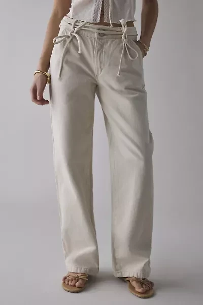 Abrand 99 Bone Baggy Tied-Up Jean