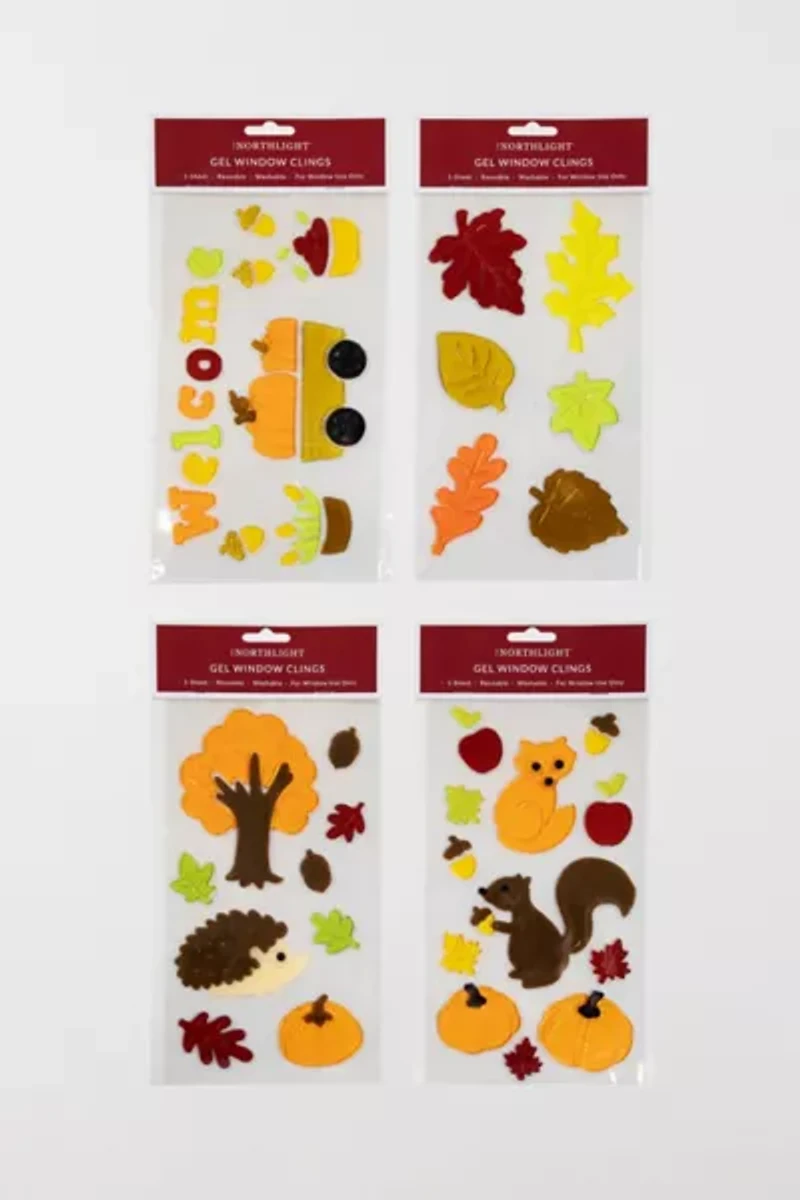 Fall Harvest Gel Window Cling Set