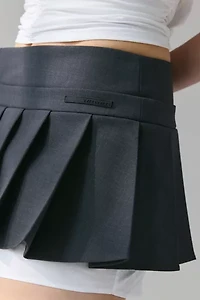 WMWM Layered Grey Pleated Micro Mini Skirt
