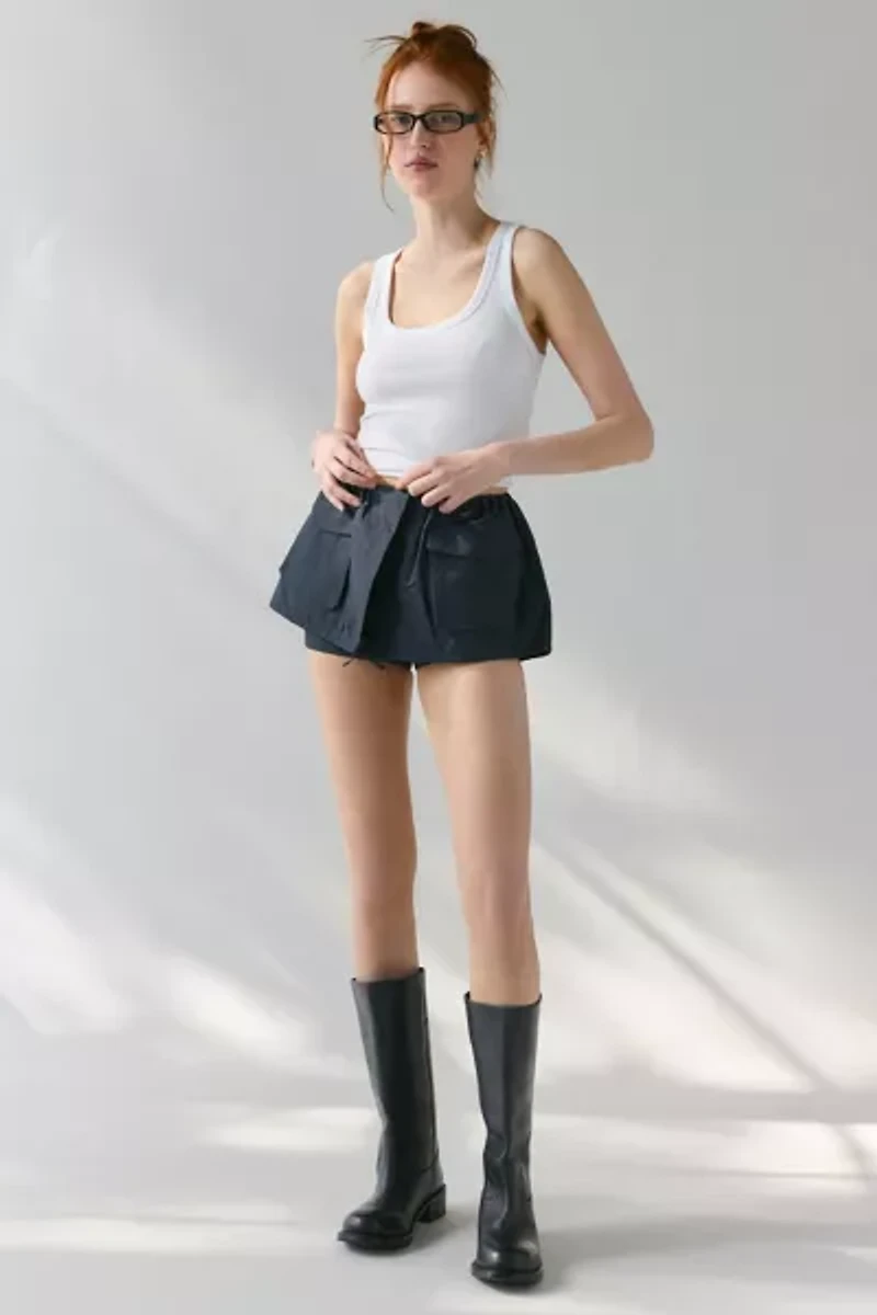 WMWM Navy Pockets Sporty Micro Short