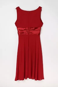 Vintage Y2k Cherry Red Ruched Dress