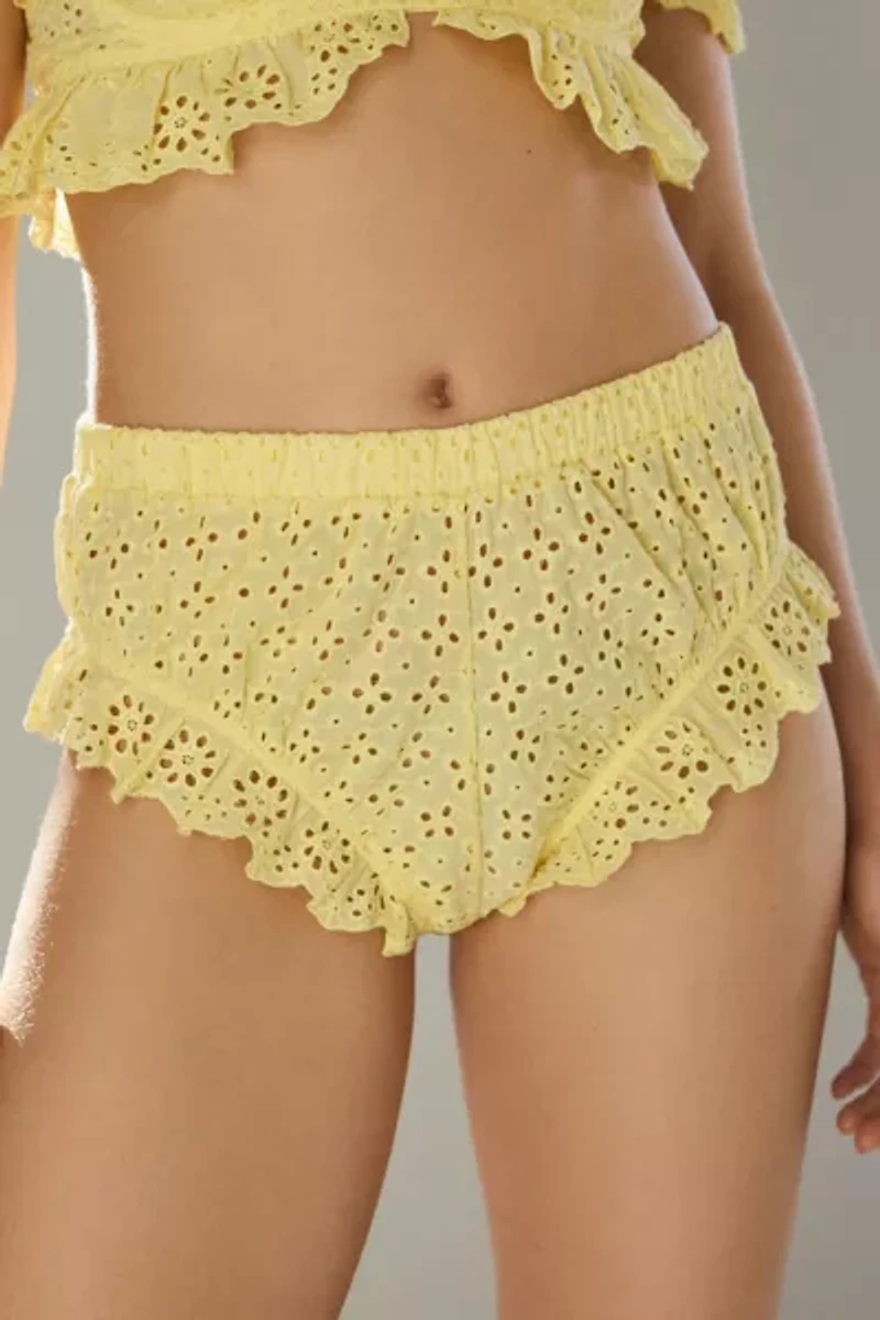 Out From Under Picnic Me Up Eyelet Ruffle Boyshort