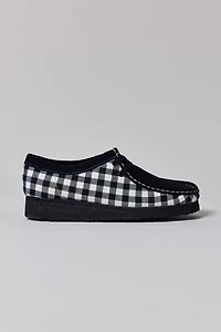 Clarks Women's Wallabee Black & White Gingham Shoe