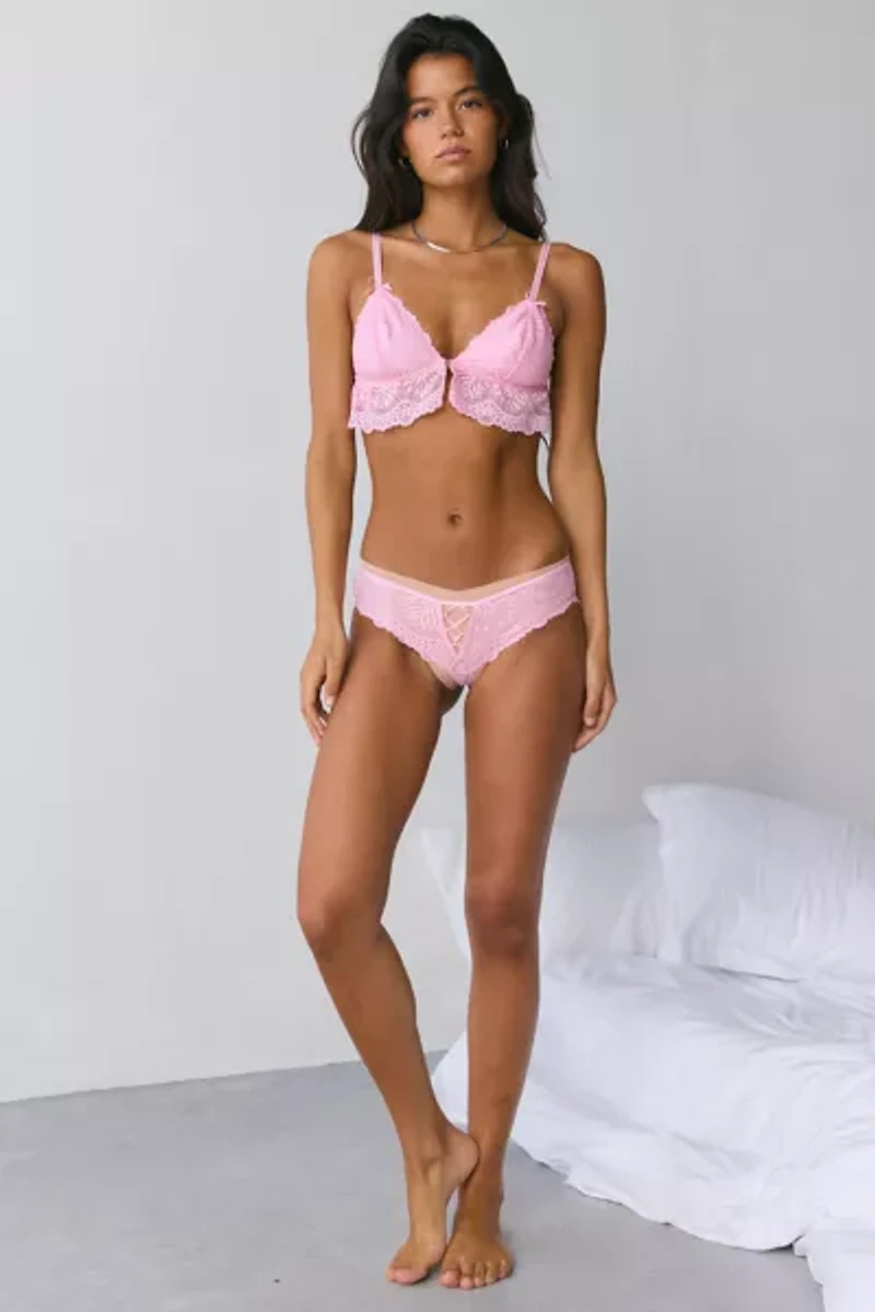 Mucci Sienna Scalloped Lace Bow Detail Triangle Bralette