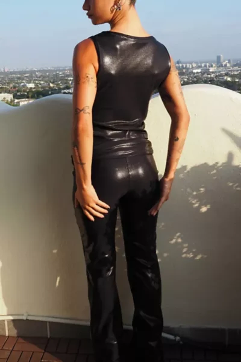 Gigi LA Melody Metallic Foldover Pant