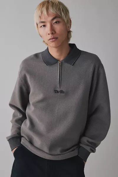 THRILLS Union Rugby Jacquard Long Sleeve Tee