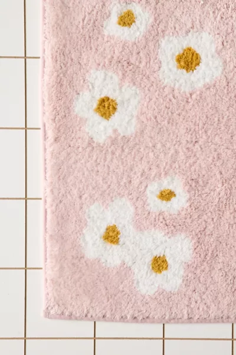 Meadowland Floral Plush Tufted Bath Mat