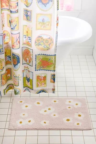 Meadowland Floral Plush Tufted Bath Mat