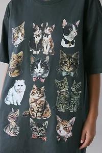 Kimchi Blue Cat Graphic T-Shirt Dress
