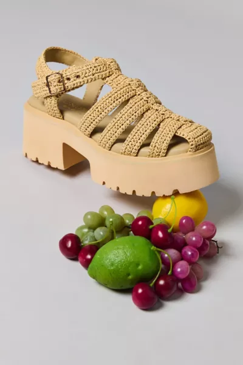 Coconuts By Matisse Footwear Tavi Raffia Platform Fisherman Sandal