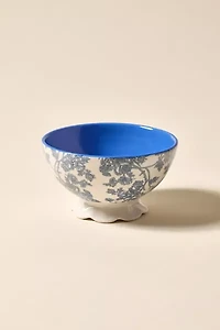 Courtney Ceramic Patterned Pedestal Snack Bowl
