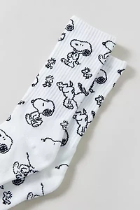 Peanuts Snoopy All Over Print Crew Sock