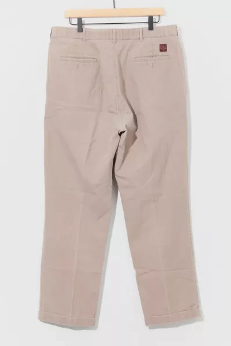 Vintage 1980s Distressed Brown Pleated Trousers
