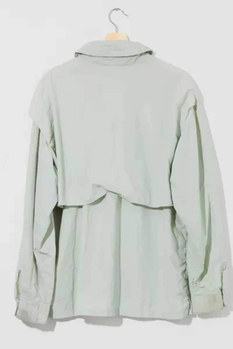 Vintage 1990s Distressed Mesh Vented Long Sleeve Sun Shirt