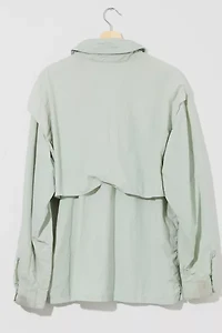 Vintage 1990s Distressed Mesh Vented Long Sleeve Sun Shirt