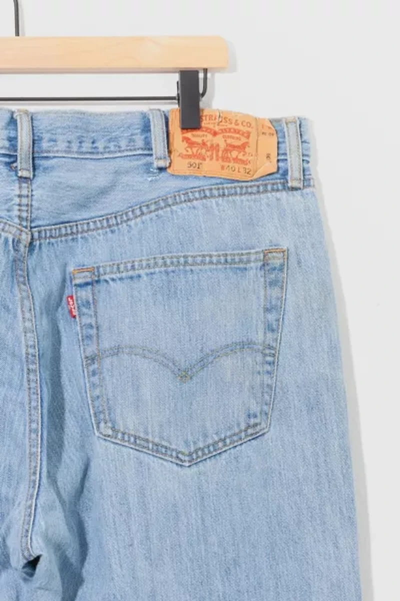Vintage 1990s Levi’s® Distressed Light Wash Denim Jeans