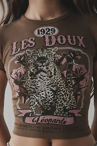 Les Doux Leopard Graphic Baby Tee